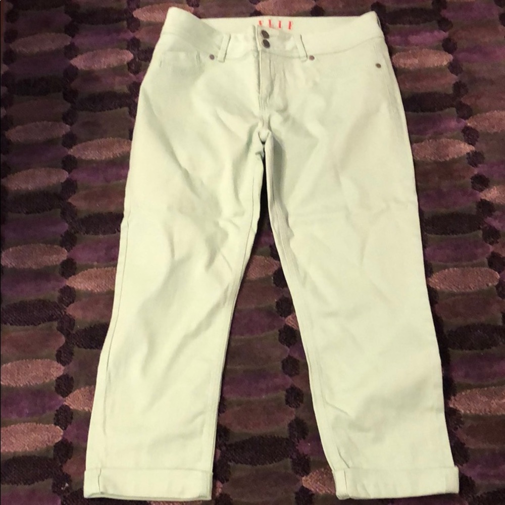 Elle Paris jeans mint green size 10